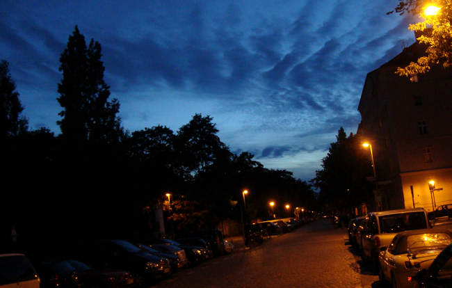 Schöner Himmel nach dem Stammtisch